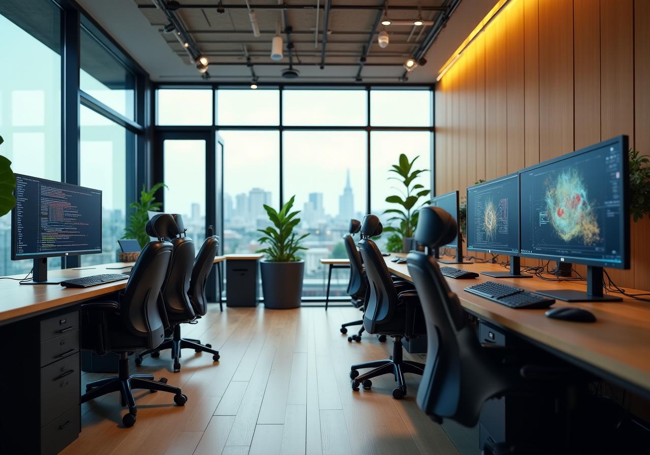 Hanabi Play の洗練された開発スタジオの様子